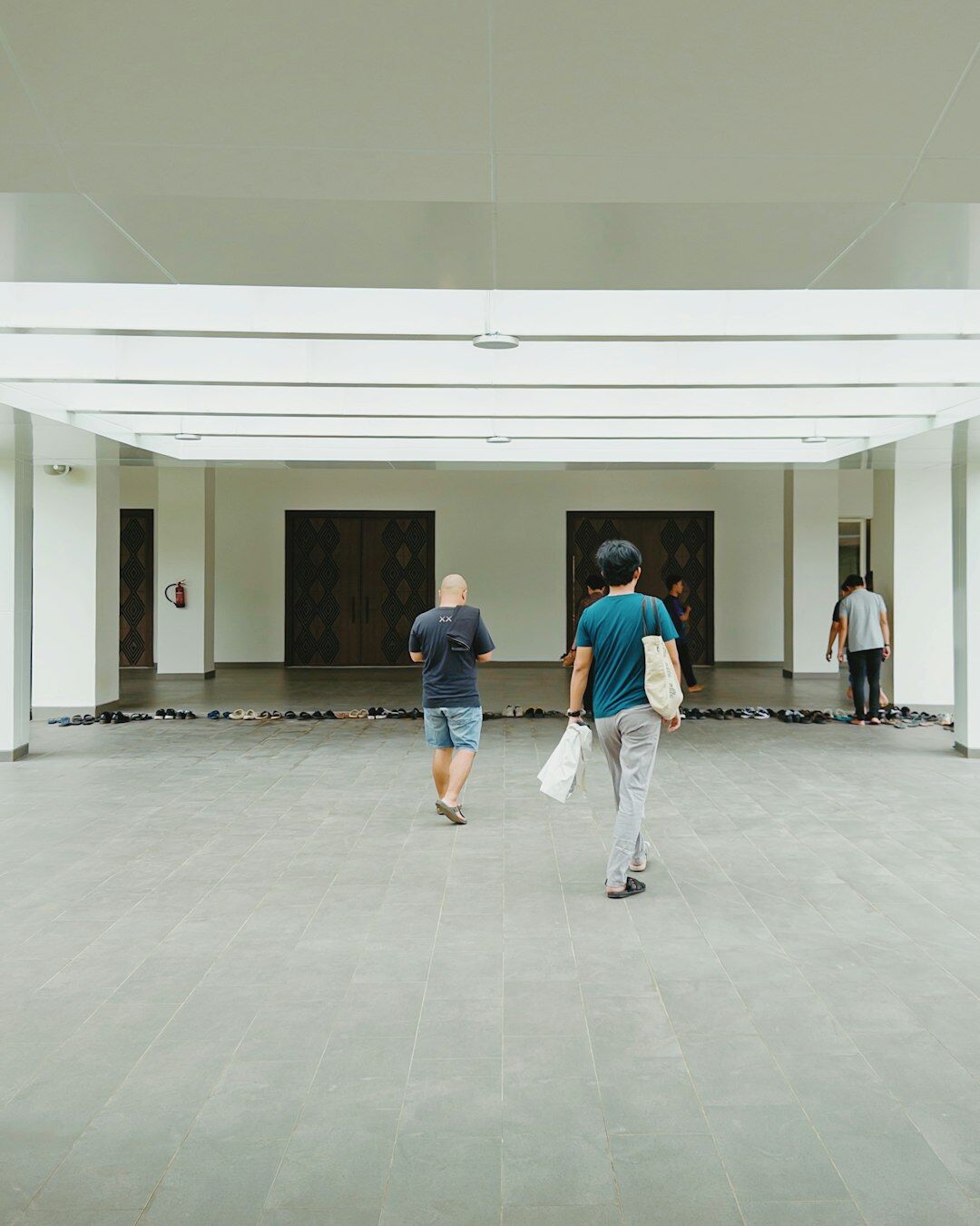 seniors smiling in warm community hall
