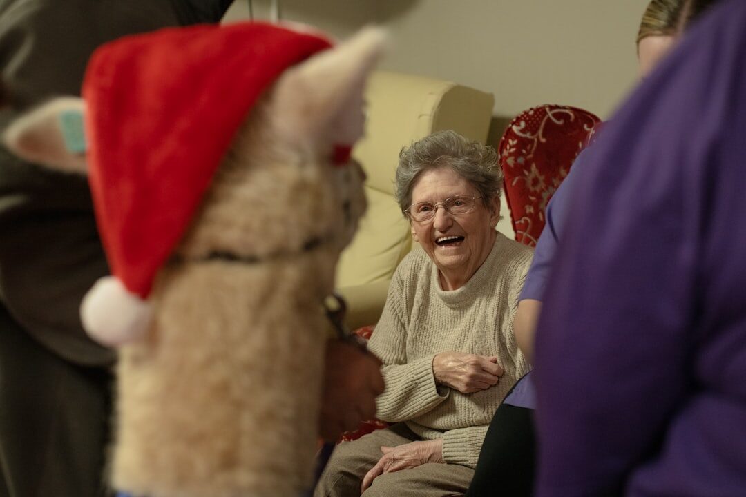 seniors enjoying community event