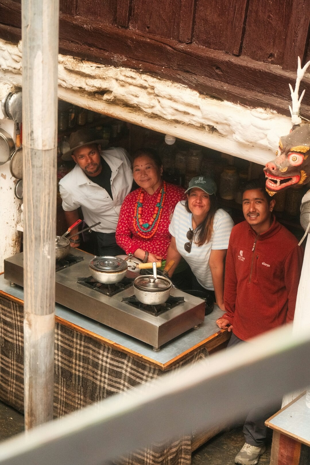 group of seniors cooking